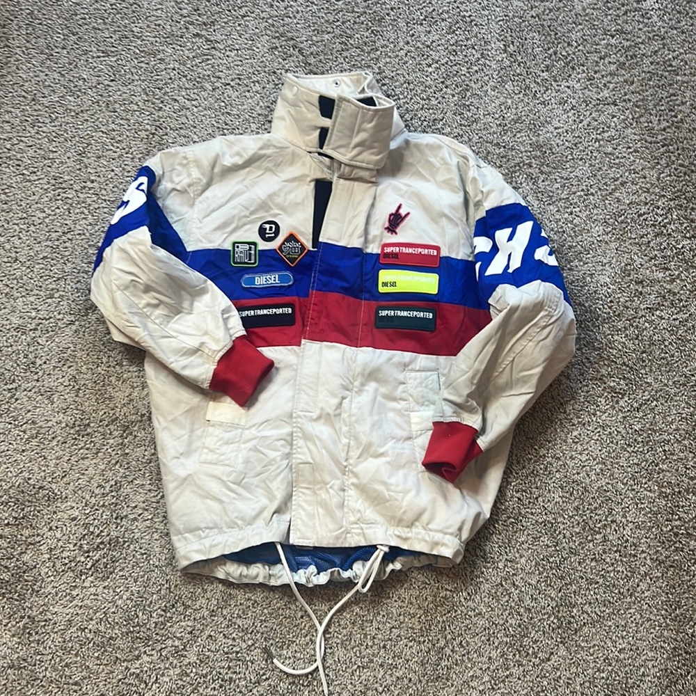 Diesel Patched Japanese Racing Jacket Menss Size Small - Picture 1 of 7